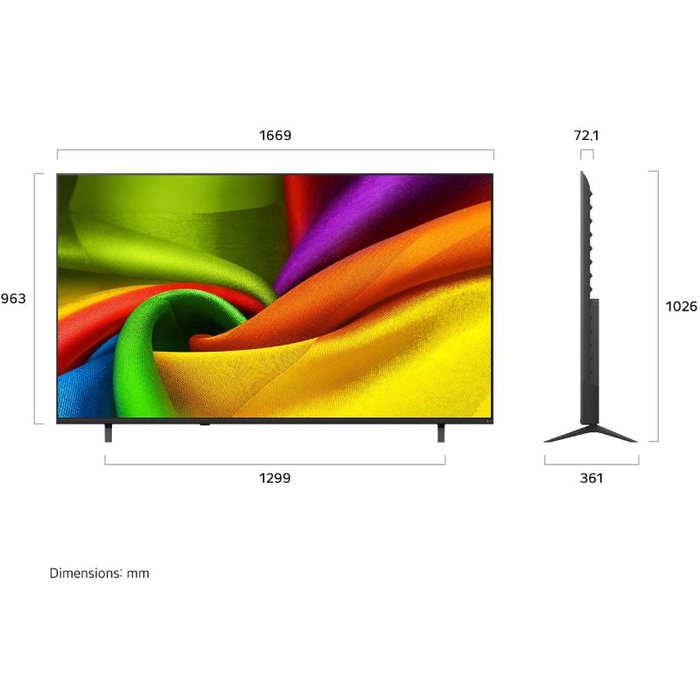 LG 75NU850B6LA Smart TV NanoCell 75 pulg. 4K Ultra HD Negro